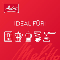 Melitta BellaCrema Decaf Ganze Kaffee-Bohnen entkoffeiniert 1kg, ungemahlen, Kaffeebohnen für Kaffee-Vollautomat, koffeinfrei, milde Röstung, geröstet in Deutschland, Stärke 3