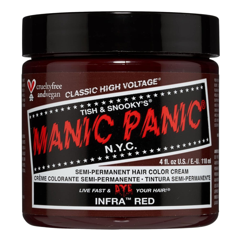 Manic Panic Electric Lizard Classic Cream, vegan, fără cruzime, vopsea de păr verde semipermanentă 118ml Vopsea pentru par Naty Shop Infraroșu 118 Ml (1 pachet)
