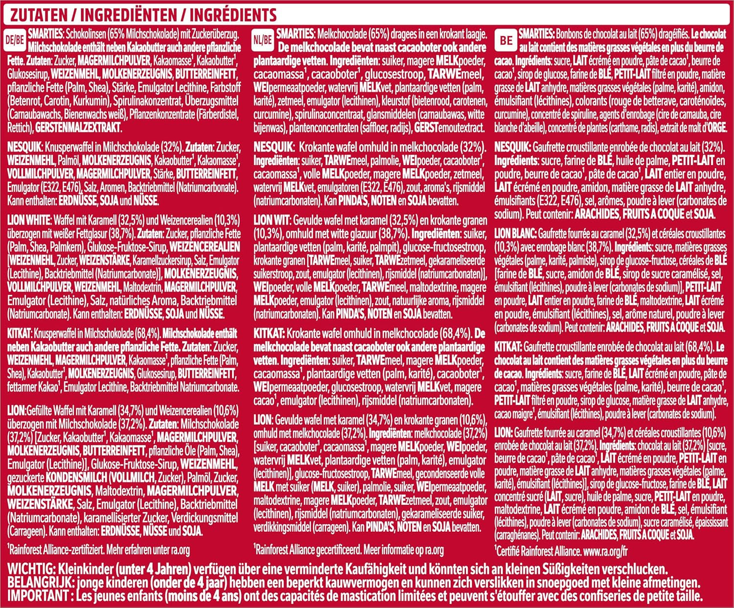 Nestlé Mini Mix Batony czekoladowe, pięć pysznych smaków, 19 batonów, opakowanie 2 szt. (1 x 321 g)
