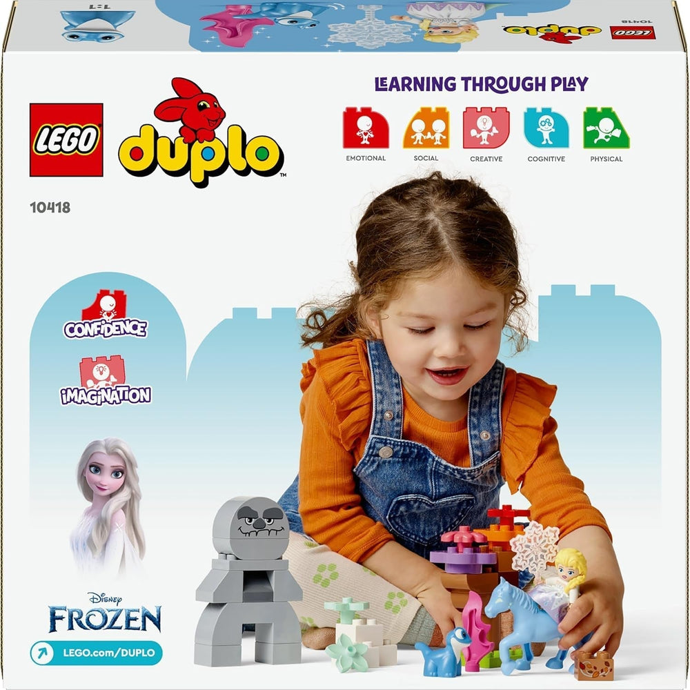 LEGO DUPLO | Disney ELSA i Bruni w Zaczarowanym Lesie, 4 figurki Królowej Lodu dla 2-latków, prezent dla przedszkolaków dla dziewcząt i chłopców w wieku powyżej 2 lat, na podstawie zestawów do budowania „Kraina Lodu 2” 10418 Beuche den LEGO-Store