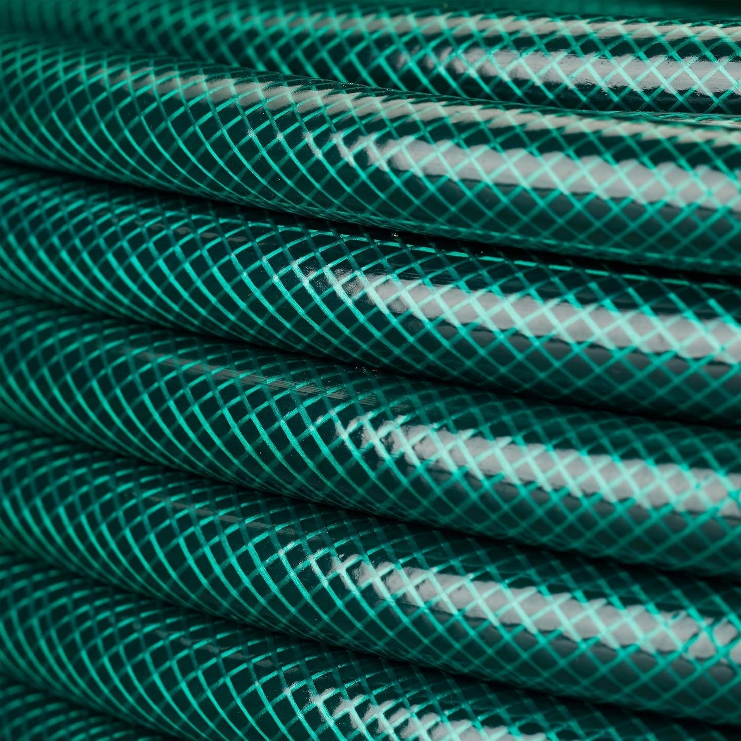 Furtun de grădină Relaxdays 50 m, furtun universal de apă, 1/2 inch, fabricat din PP, pentru udarea straturilor de flori și a peluzelor, verde închis, verde