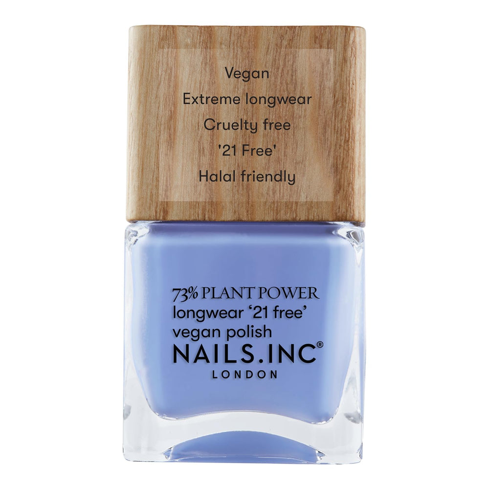 Nails Inc - GLOWING SOMEWHERE Wegański lakier do paznokci Plant Power - 73% na bazie roślin, w 100% wegański i wolny od okrucieństwa - Idealny manicure, błyszcząca perła - Do ekologicznego zdobienia paznokci