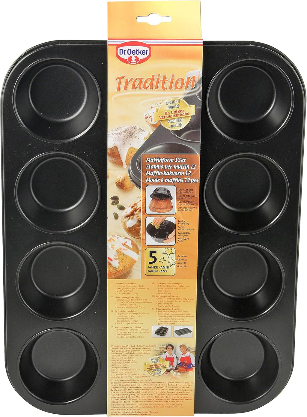 Dr. Oetker Muffinform 12-Er Mini Ø 7 Cm, Cupcake Form Für Saftige Muffins, Muffinblech Mit Antihaftbeschichtung, Menge: 1 Stück Matrite si tavi pentru copt Naty Shop