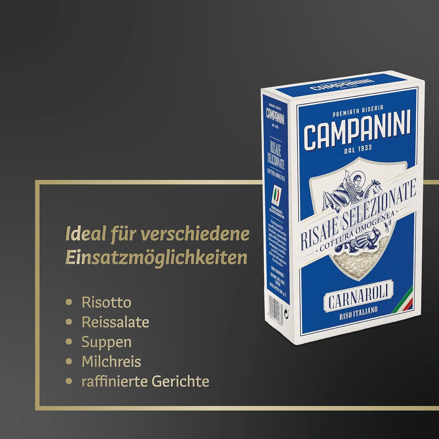 RISO CARNAROLI | Risotto Ryżowe | 500 g z Włoch | Risotto i Zupy | RISERA CAMPANINI