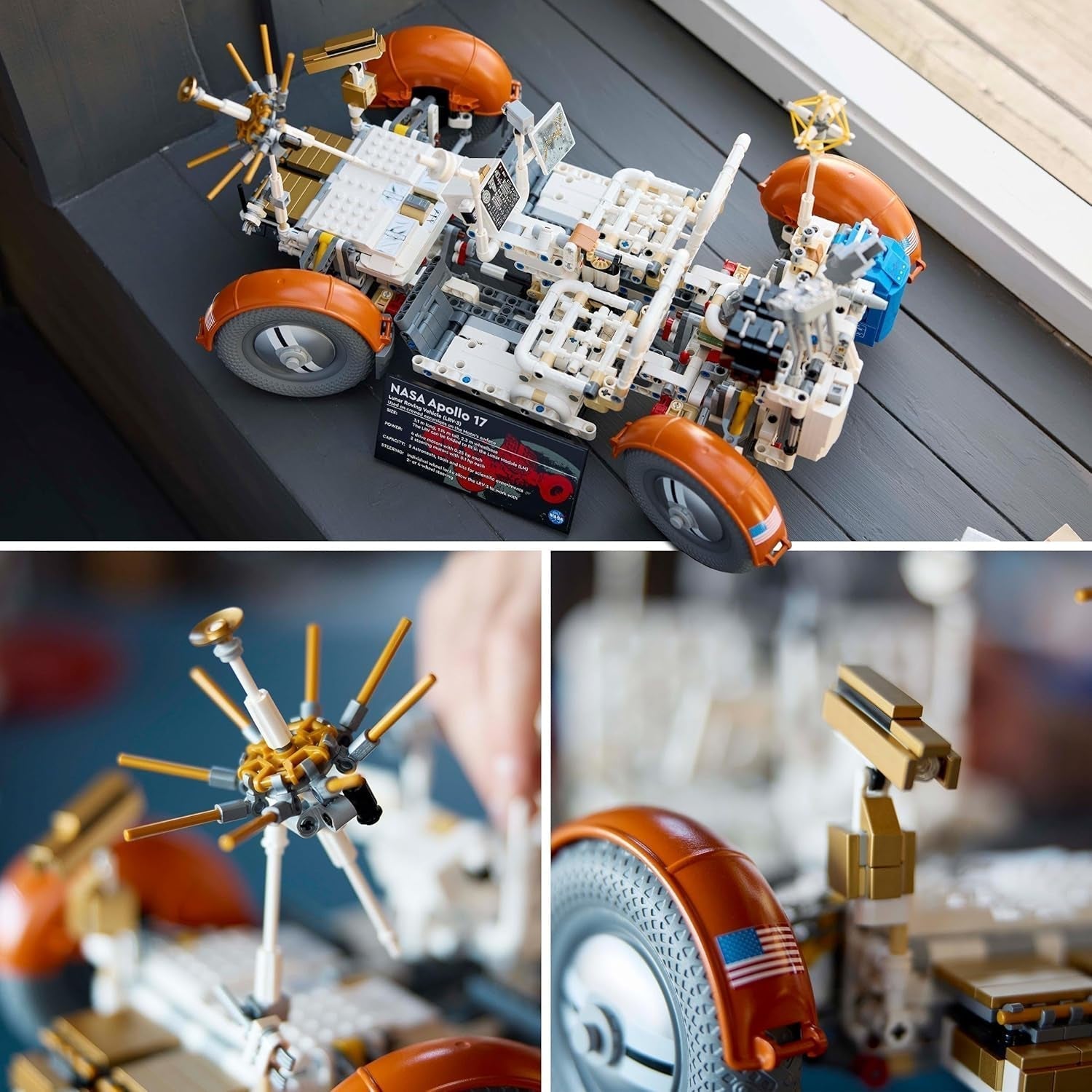 LEGO Technic NASA Apollo Lunar Roving Vehicle (LRV), model łazika księżycowego dla dorosłych, kosmiczny przedmiot kolekcjonerski dla miłośników nauki, zabawka do budowania, model pojazdu kosmicznego 42182 Zestawy do budowania Kup w sklepie LEGO