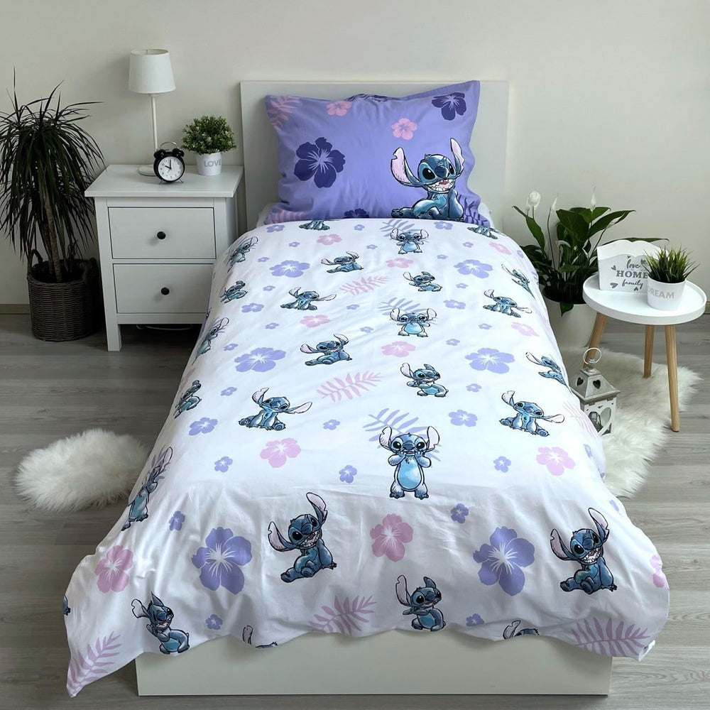 Lenjerie de pat pentru copii reversibilă, Lilo & Stitch, 100% bumbac Lenjerie de pat - copii Naty Shop