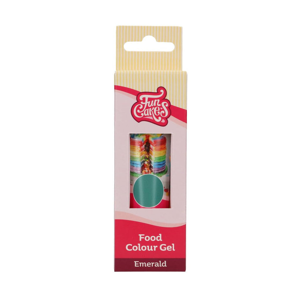 Funcakes Food Color Gel Emerald: Colorant alimentar foarte concentrat pentru aluat, cremă, fondant și marțipan. Dozare ușoară. Picătură individuală pentru a crea culori vibrante. Halal. 30 g.