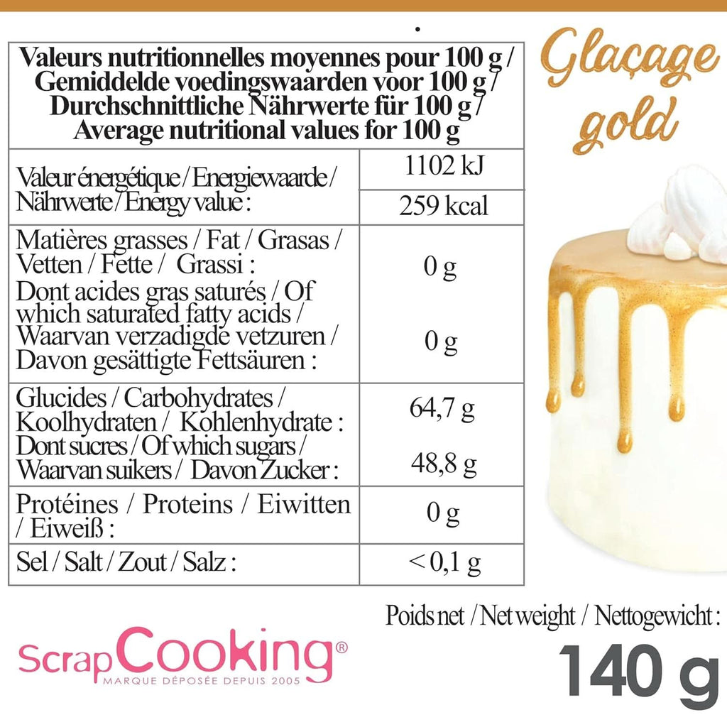 Scrapcooking, Glazura Drip Cake, 140 grame Glazuri si Decor Naty Shop