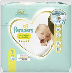 Pieluchy Pampers dla niemowląt rozmiar 0 (1,5-2,5 kg) ochrona premium, 24 sztuki, wygoda i ochrona Pampers Softest