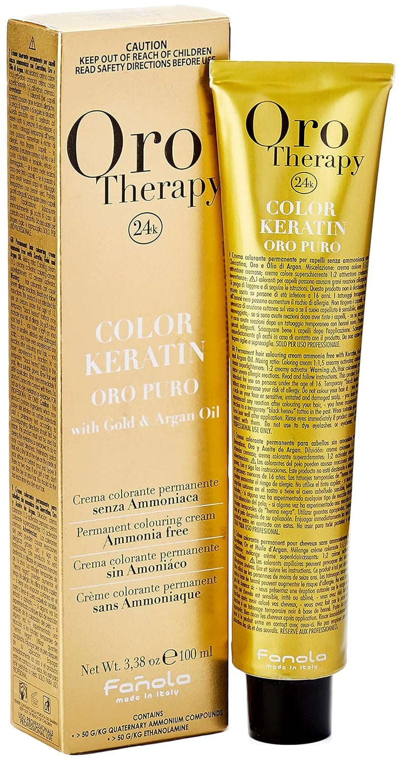 Fanola Oro Therapy Color Keratin 5.0 100ml Vopsea pentru par Naty Shop 4 maro mediu