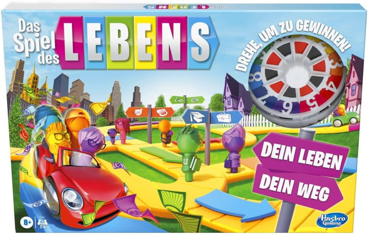 Rodzinna gra planszowa Hasbro Game of Life dla 2–4 ​​graczy w wieku od 8 lat. Zawiera kredki