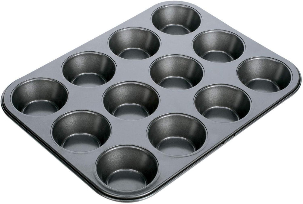 Backform, Schwarz, 26,5 X 18 X 3 Cm Formy i blachy do pieczenia Naty Shop 12 Muffins