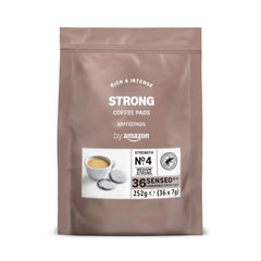 by Amazon Starke Pads, geeignet für Senseo-Maschinen, 36 Stück (1 Packung mit 36 Stück) – Rainforest Alliance-zertifiziert