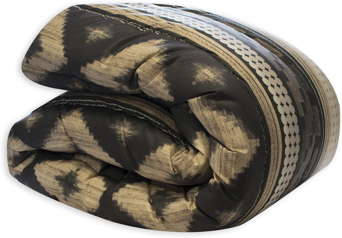 Dwustronna kołdra Bleu Câlin dla 2 osób, mikrofibra, bordowy/pieprzowy, 220X240 cm Kołdry i kołdry Naty Shop Ochra/Szary 220 X 240 Cm