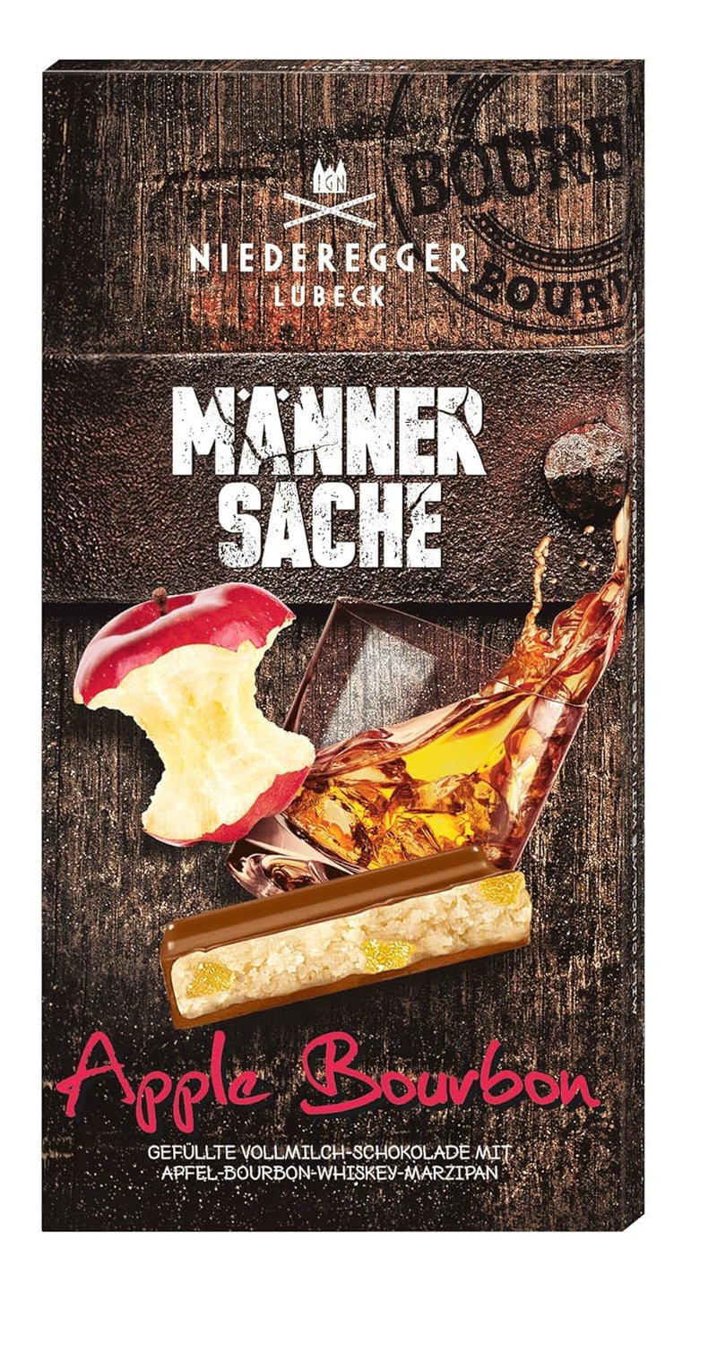 Niederegger Men's Stuff Apple Bourbon Marcepan Bar, 110g