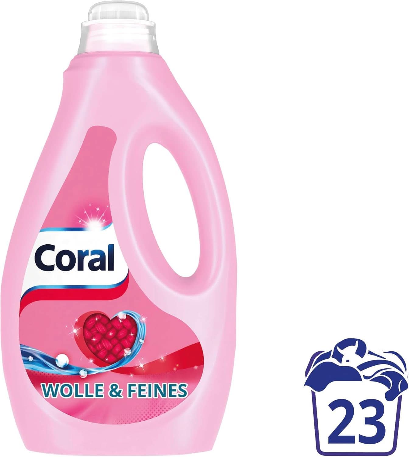 Koralowy delikatny detergent w płynie do wełny i prania delikatnego, 23 prania, 1,15 litra Proszki do prania Naty Shop
