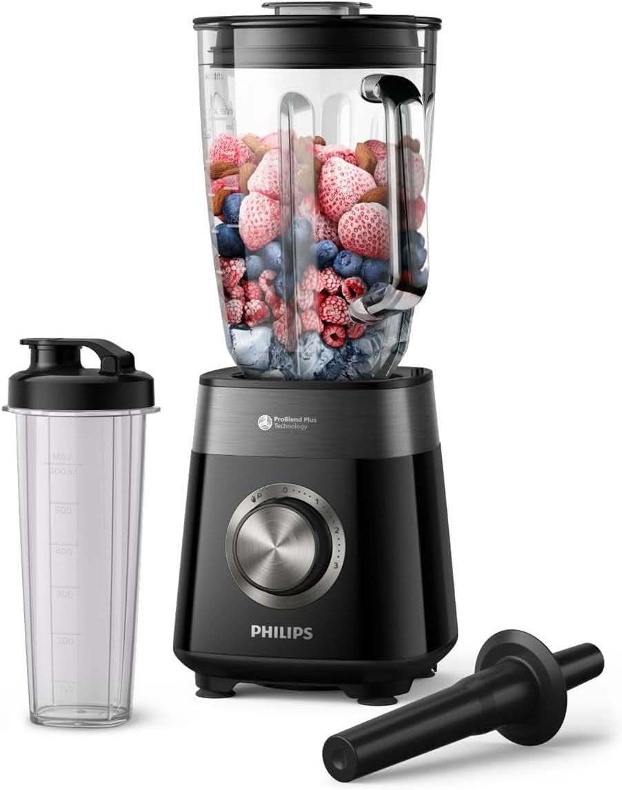 Mikser stojący i ekspres do smoothie Philips – 600 W, 2 litry piwa, aplikacja Homeid, 2 Geschwindigkeitsstufen + funkcja impulsowa, problem, funkcja kruszenia lodu (HR2291/41) Kuchnia Naty Shop 1200 W
