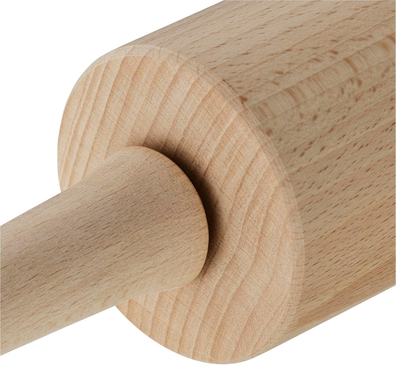 Oryginalny Kaiser Classic Nudelholz 47 x 6,5 cm, Teigroller, Wellholz, Buchenholz, Leichtlauf-Gleitlager, breite Ausrollfläche, beżowy