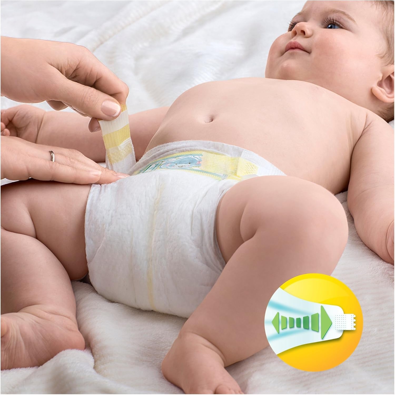 Pieluchy Pampers Premium Protection dla noworodków, opakowanie Jumbo, rozmiar 1, 72 sztuki