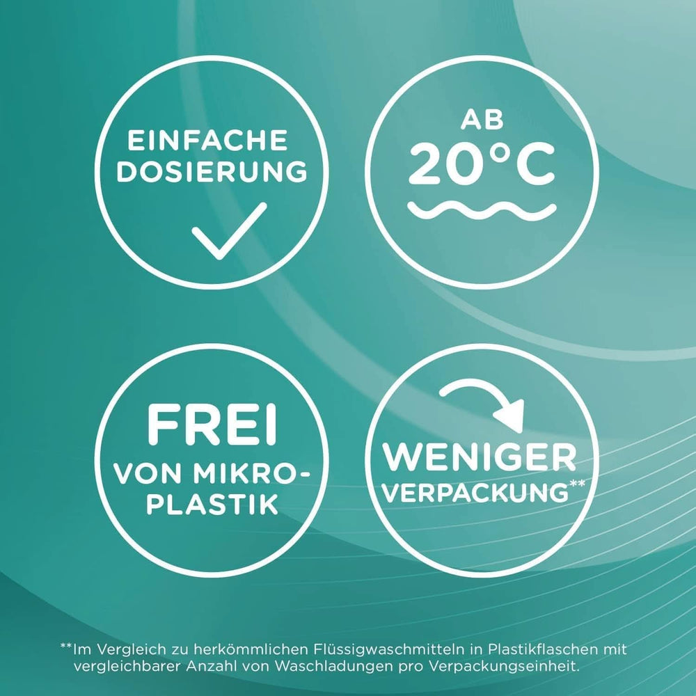 Arkusze detergentowe Dr Beckmann MAGICZNE LIŚCIE KOLOR | Wstępnie dozowane i rozpuszczalne w wodzie arkusze do prania | Oszczędność miejsca i łatwość użycia | 25 arkuszy środków do prania Naty Shop