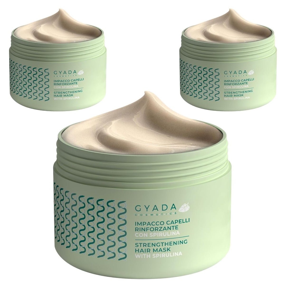 Spirulina Zestaw wzmacniający włosy 3 szt. X 250 ml Pielęgnacja włosów Naty Shop Domyślny tytuł