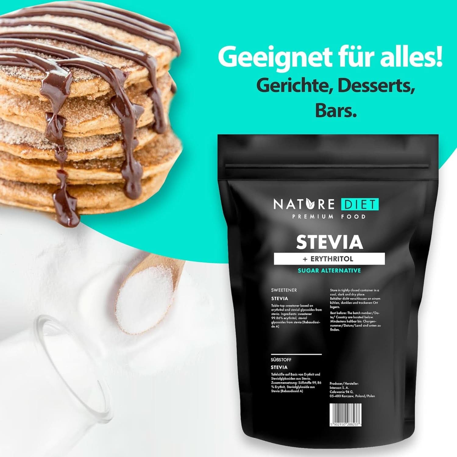 Nature Diet - Słodzik Stevia, 1 Kg Słodziki Naty Shop