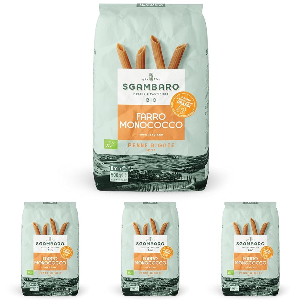 Organiczny makaron Penne Rigate N.91 - 500g Niskotłuszczowy makaron pszenny - Źródło błonnika i białka