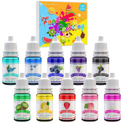 DecorRom, set 10 coloranti alimentari lichizi, 10 x 10 ml Naty Shop Default Title