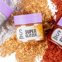 Super Streusel, Super Glitter Powder Gold, brokat w proszku, złoto, 10 gramów Glitter Naty Shop