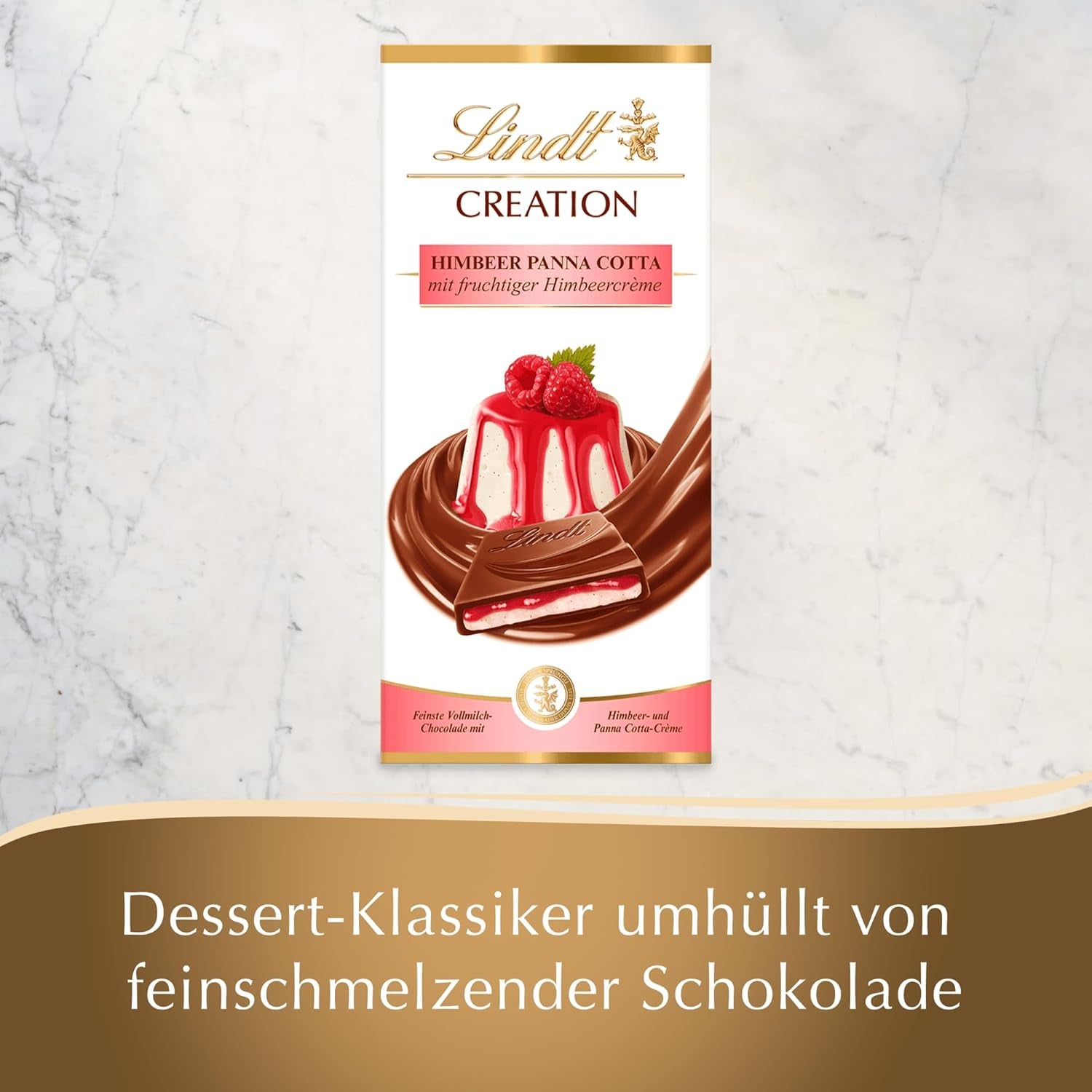 Lindt Chocolate Creation Malinowa Panna Cotta, Prezent Czekoladowy, Tabliczka Czekolady, 150g (5 sztuk)