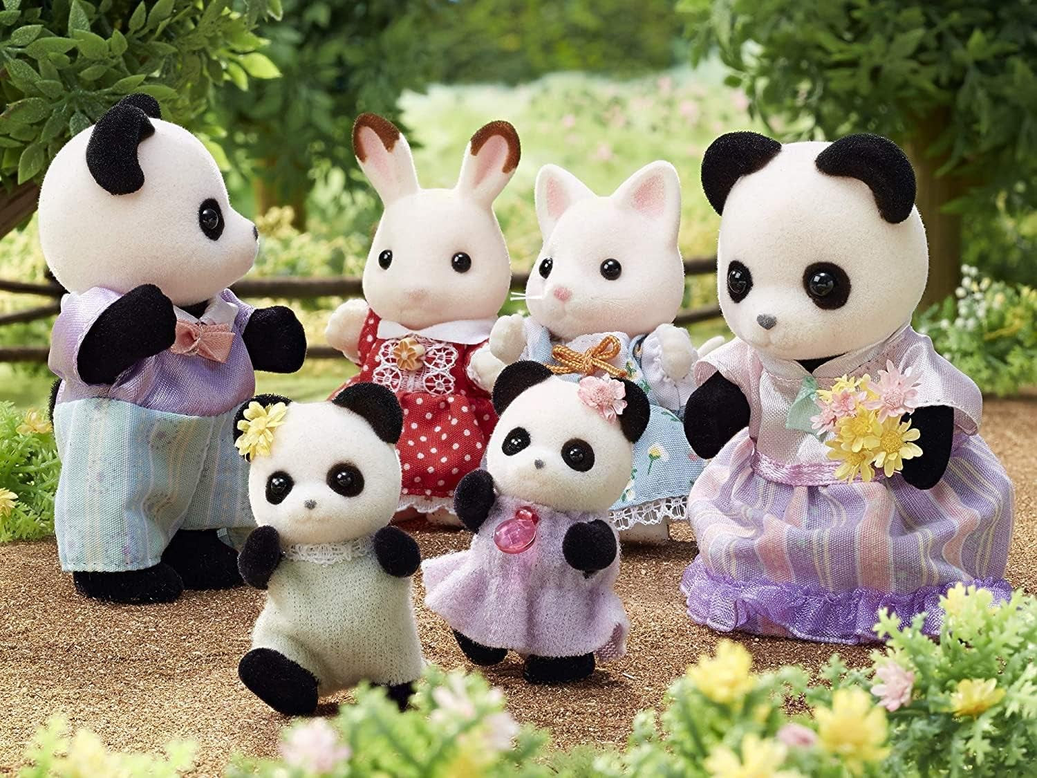 Sylvanian Families L5529 Familia Panda - Figurine pentru casă de păpuși