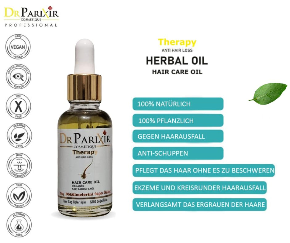 Dr Parixir Anti-Hair Loss Serum - Soluție eficientă cu ulei de măsline și rozmarin, 30ml | Reduce căderea părului și întărește rădăcinile părului Ingrijirea parului Naty Shop