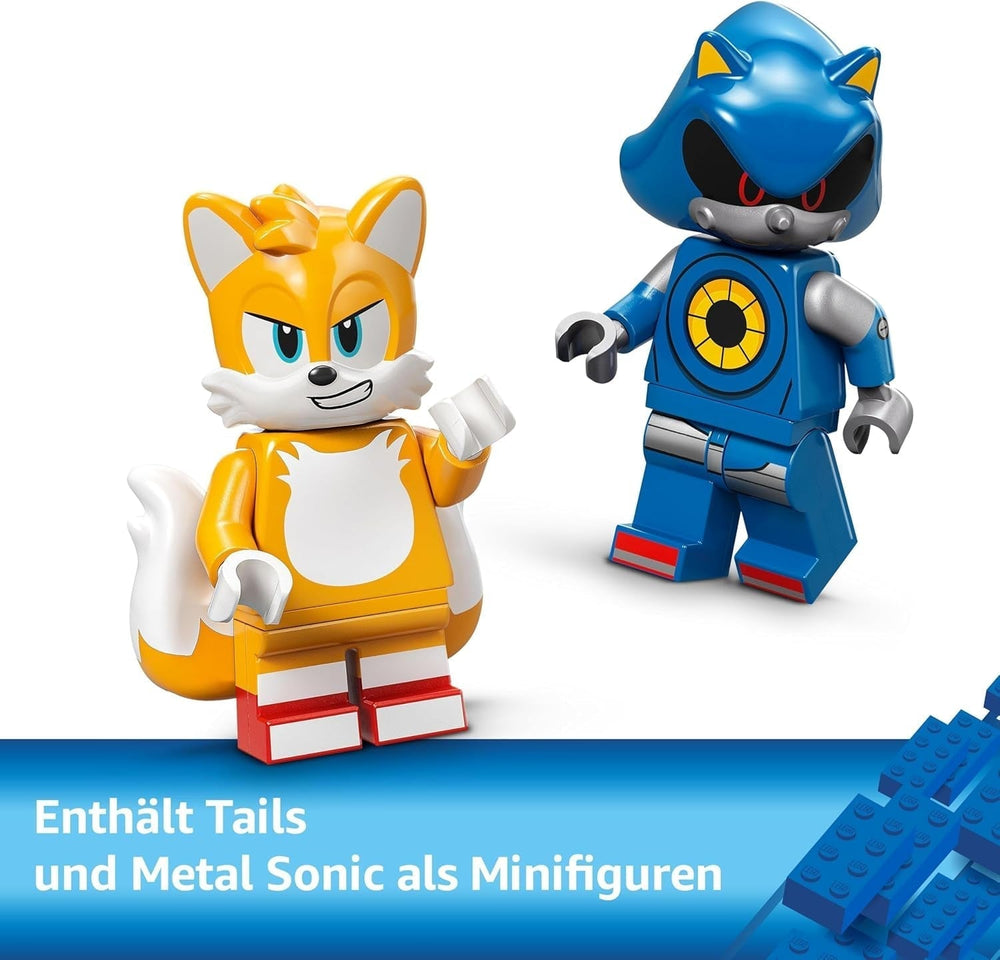 LEGO Sonic the Hedgehog Cyclone kontra. Metal Sonic — kolekcjonerska zabawka Mechy z 2 minifigurkami z gier wideo — pomysł na prezent dla chłopców i dziewcząt od 8. roku życia oraz nastoletnich fanów gier 77002 Zestawy do budowania Besuche den LEGO-Store