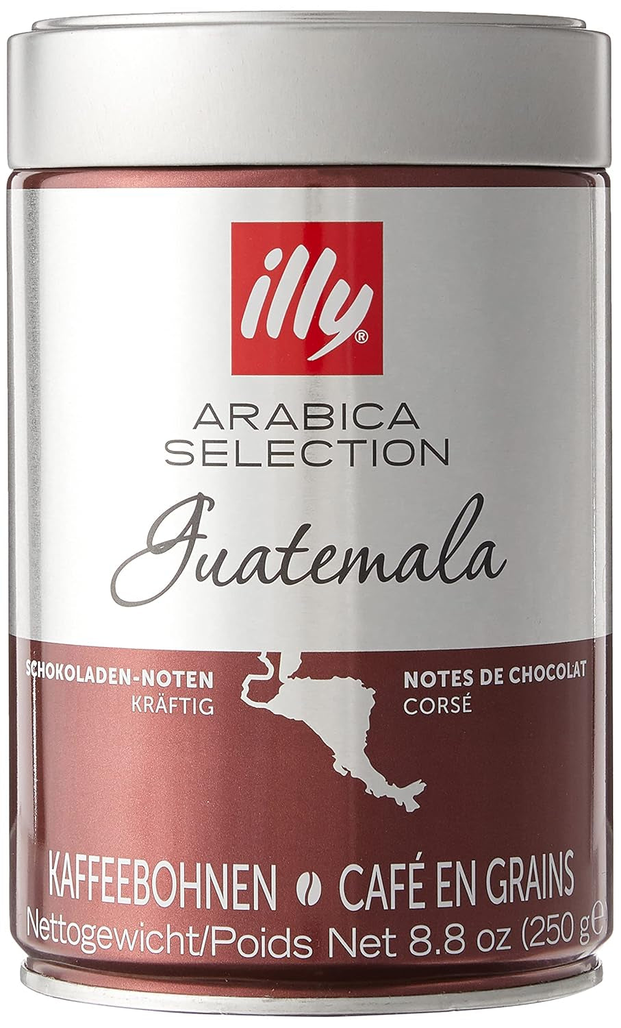 boabe de cafea illy, selecție de boabe de cafea Arabica, Guatemala, pachet de 6 (6 x 250 g)