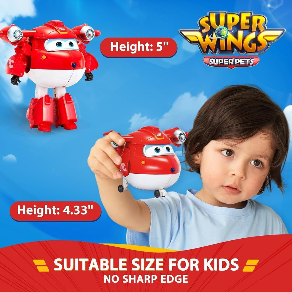 Auldey EU740283 Super Wings Figurka transformatora JETT Supercharge 12 cm, kolorowe figurki Naty Shop