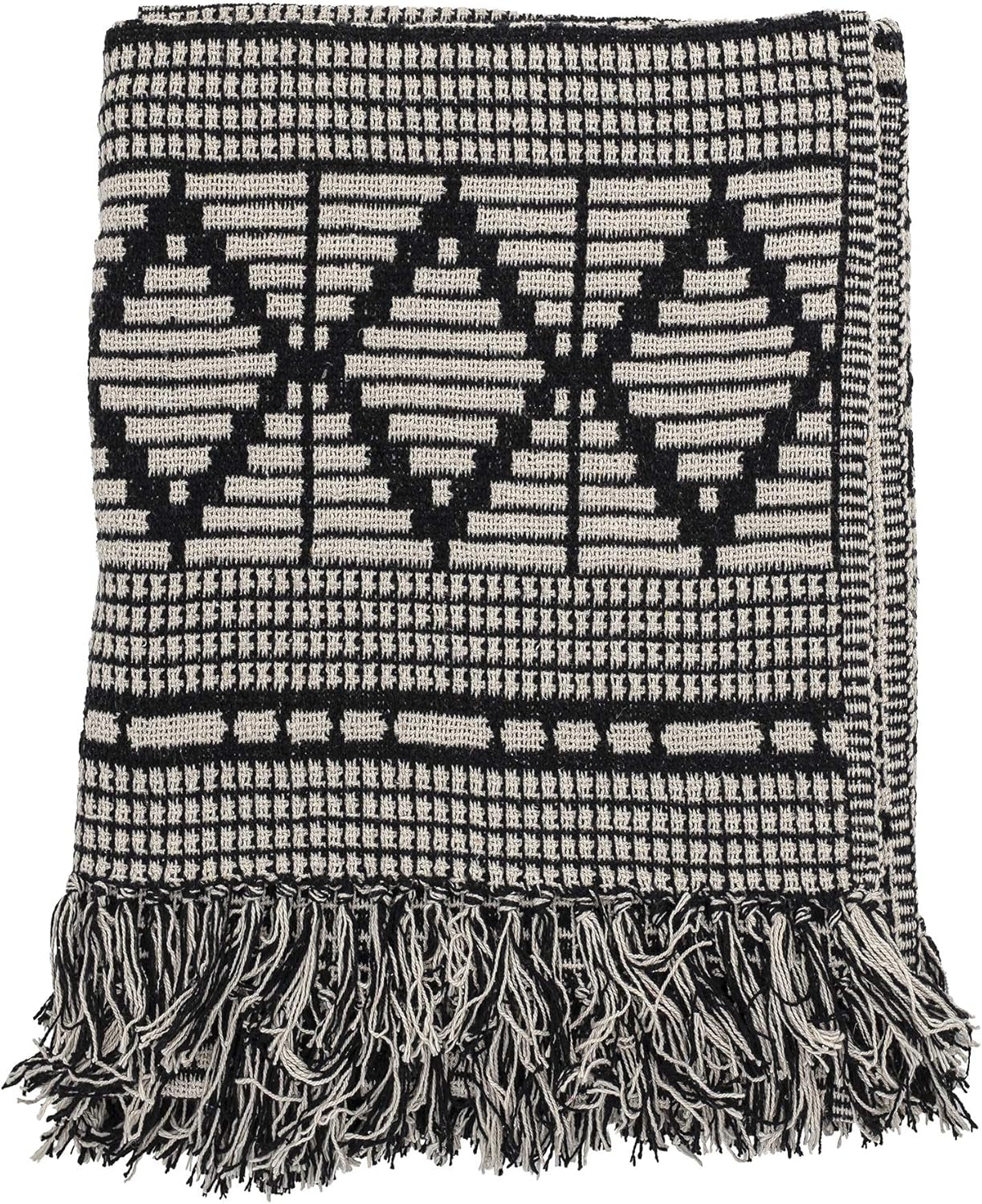 Cuvertură de pat Bloomingville, negru, bumbac, 160cm Paturi si Cuverturi Bloomingville