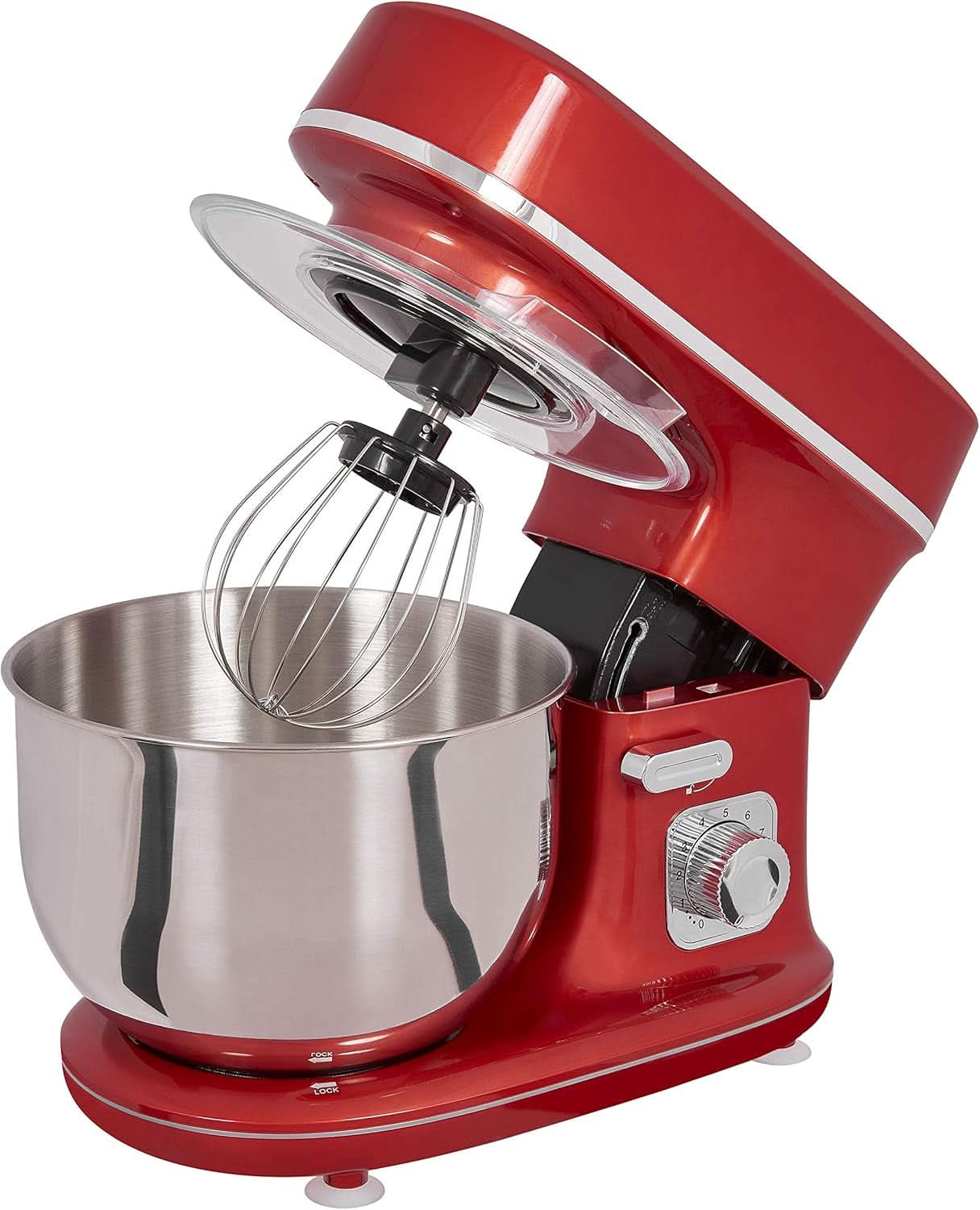 GUTFELS Küchenmaschine KM 8102 Roi | Küchenmaschine |1200 Watt | Schneebesen | Rührhaken | Knethaken | 10 Stufen | Rot | 5 L Schüssel Mama si Copilul Naty Shop