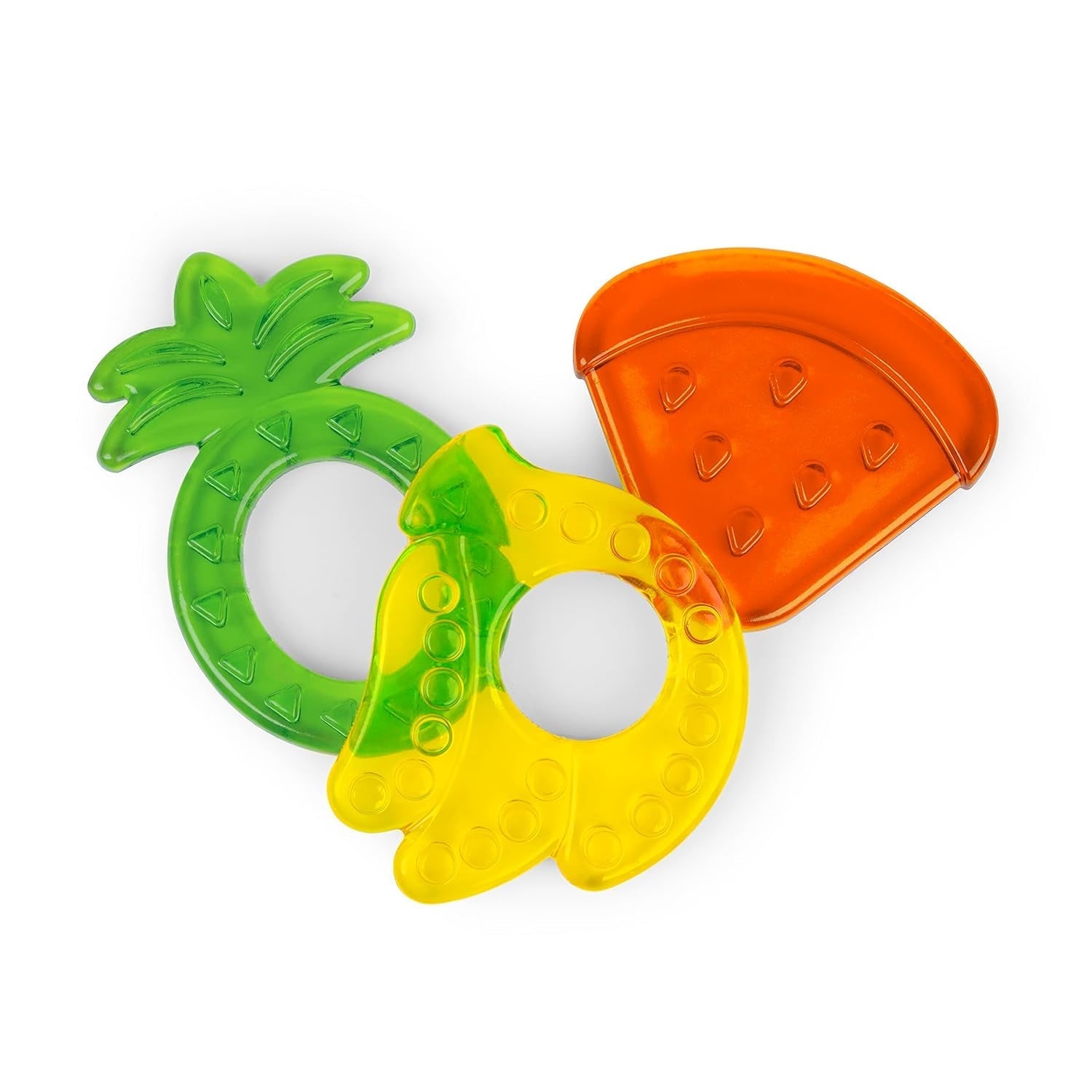 Bright Starts Juicy Chews, 3 inele de dentiție fără BPA, pentru toți bebelușii de la 3 luni