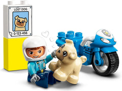 LEGO 10967 Policyjny motocykl DUPLO, Zabawka policyjna dla małych dzieci od 2 lat, Idealna zabawka rozwijająca zdolności motoryczne dla niemowląt, Zabawkowy motocykl Zestawy do budowania Besuche den LEGO-Store