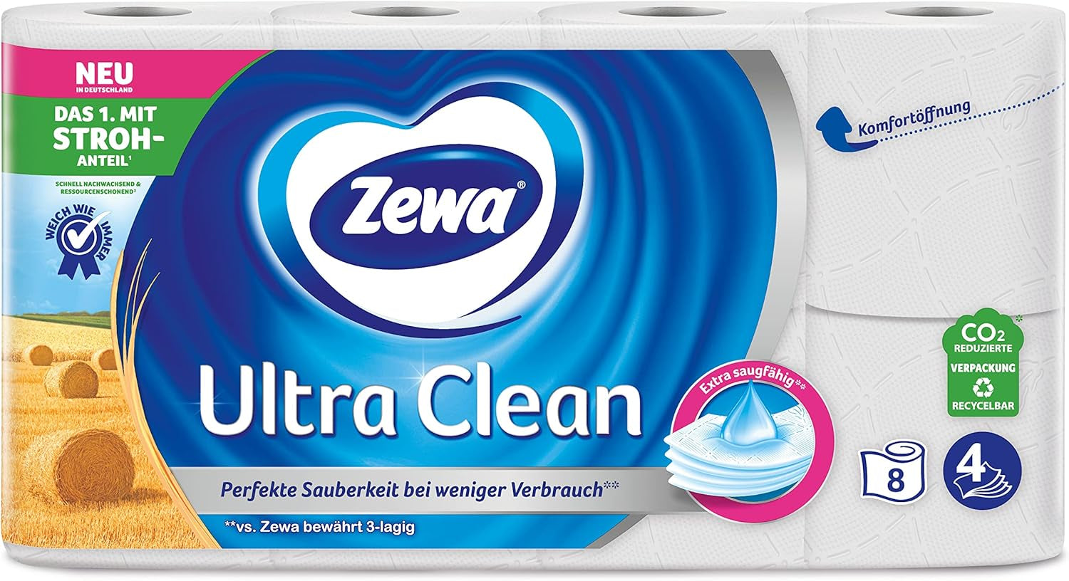 Zewa Ultra Senses hârtie igienică 56 bucăți, 7X 8 role