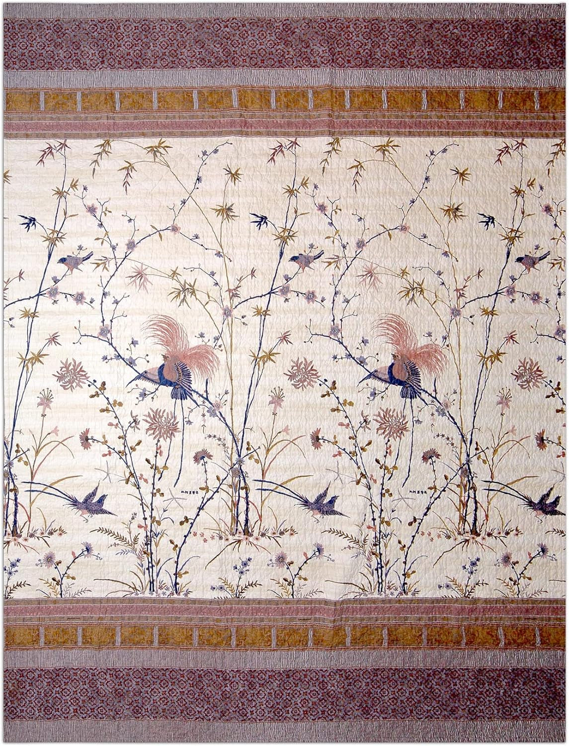 Narzuta na łóżko Bassetti Fong, 100 57 nitek na cm² / wypełnienie: 100% czystej bawełny, kremowy, 220X255 cm Narzuty i narzuty Bassetti kremowe 220X255 cm