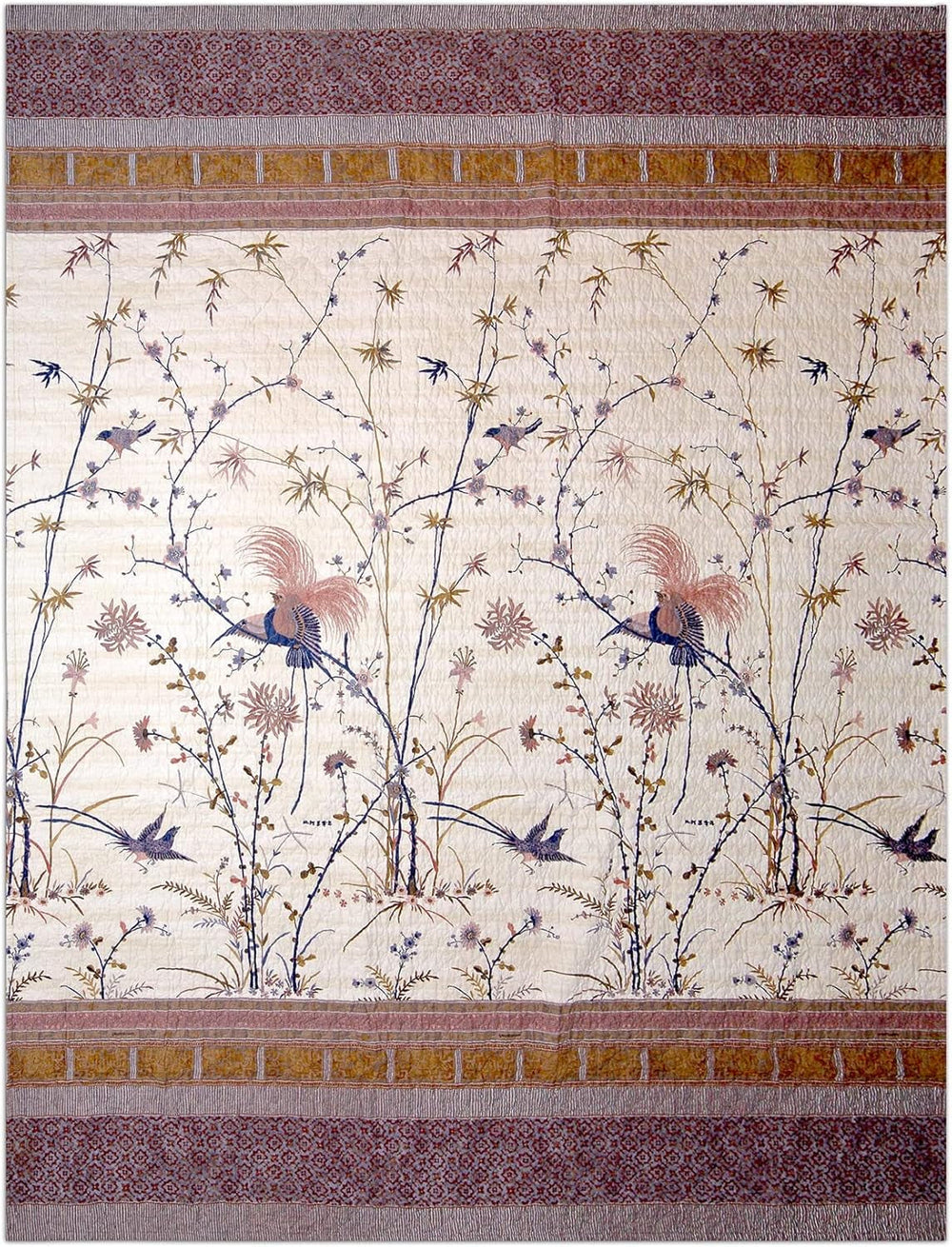 Narzuta na łóżko Bassetti Fong, 100 57 nitek na cm² / wypełnienie: 100% czystej bawełny, kremowy, 220X255 cm Narzuty i narzuty Bassetti kremowe 220X255 cm