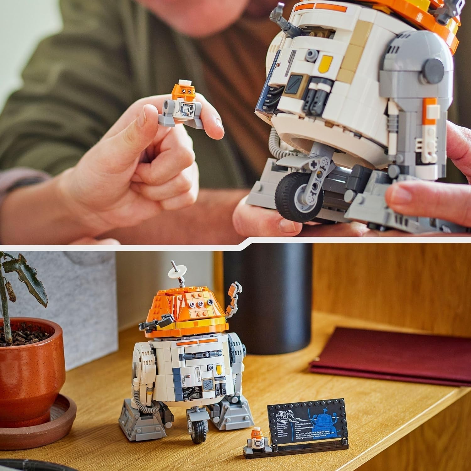 Figurka LEGO Star Wars 75416 Ahsoka Astromech Droid Chopper (C1-10P) - zabawka z ruchomą głową, odłączanymi ramionami i centralnym kołem - prezent dla fanów Ahsoki, chłopców i dziewcząt powyżej 10 lat Zestawy do budowania Besuche den LEGO-Store