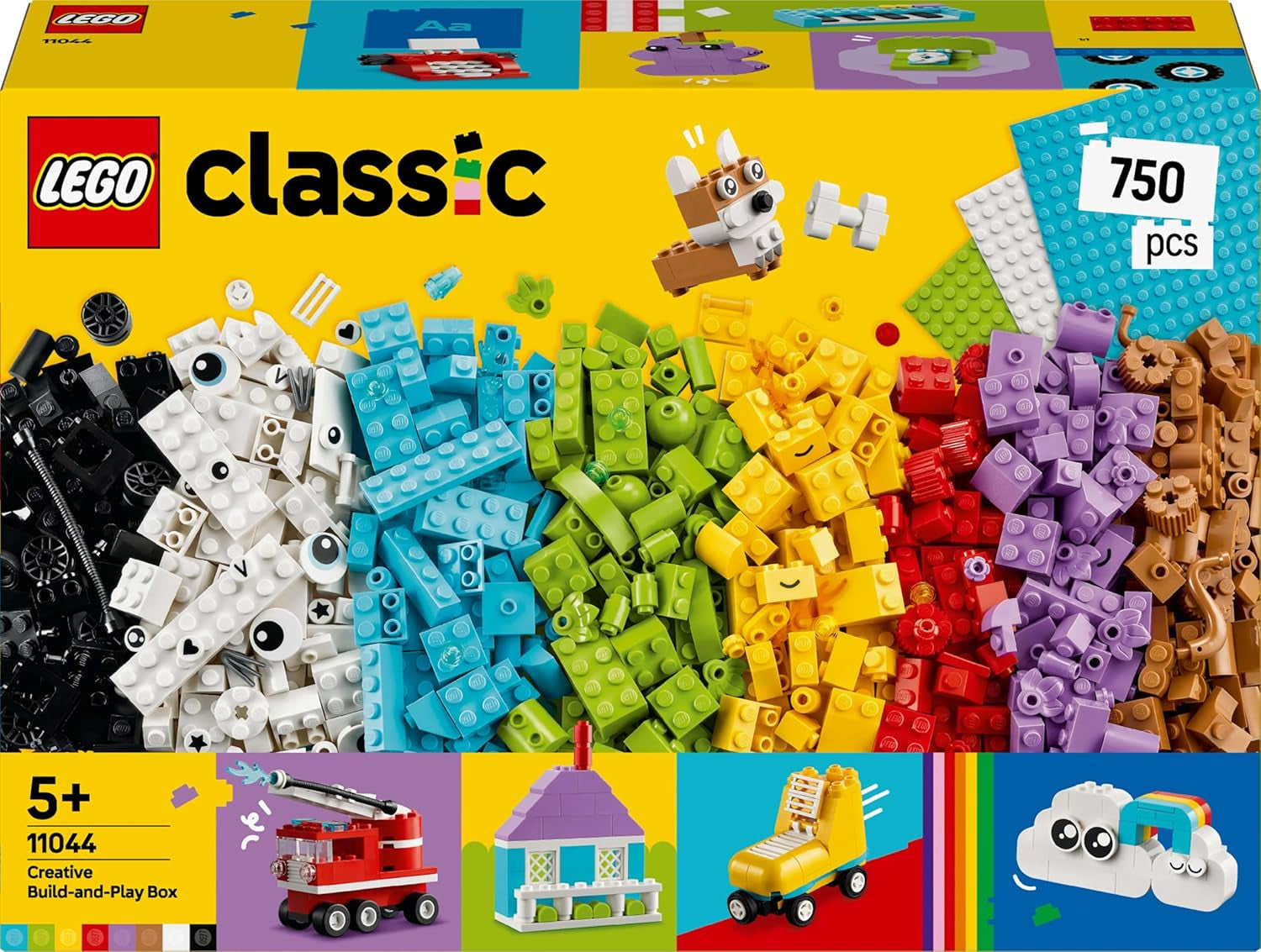 Kreatywny zestaw LEGO Classic do budowania i zabawy - zestaw z kolorowych klocków - zbuduj dom, psa, zabawny samochód, klawiaturę fortepianu i tęczę - zestaw do rękodzieła dla chłopców i dziewcząt od 5 lat Zestawy do budowania Besuche den LEGO-Store