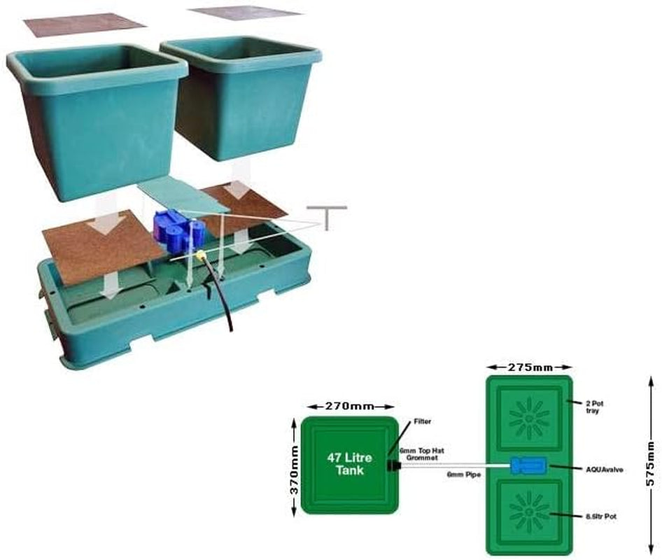 Zestaw do automatycznego nawadniania Hydrosystem Easy2grow 2 (2 doniczki 8,5L)