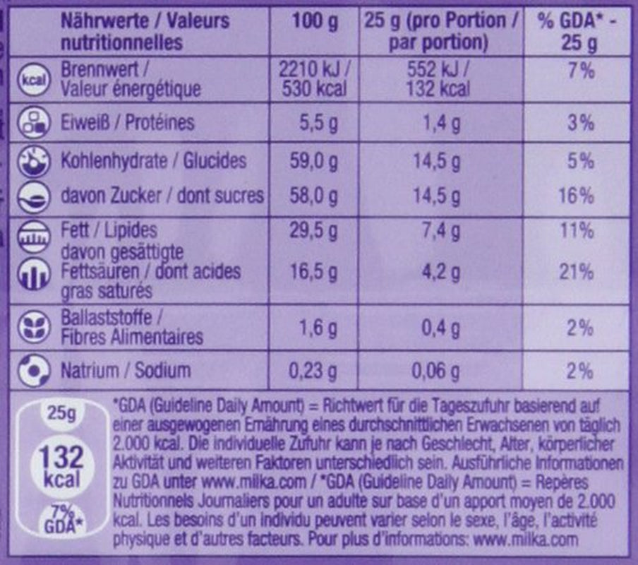 & Daim 1 x 100g I Alpejska czekolada mleczna I z kawałkami karmelu i migdałami I 100% alpejska czekolada mleczna I Tabliczka czekolady z Daimem (4 szt. w opakowaniu)