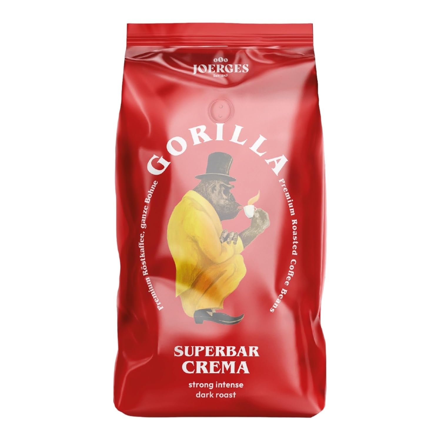 Boabe de cafea Joerges Espresso Gorilla Super Bar Crema, pachet de 5 (5 x 1 kg)