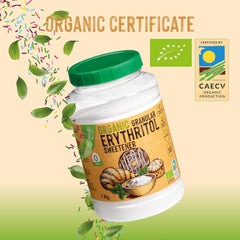 Naturalny organiczny erytrytol, 10G = 7G cukru, 1 Kg Słodzików Naty Shop