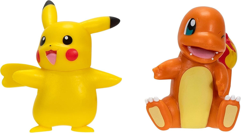 Pokémon PKW3586 - Pakiet figurek bitewnych - Oficjalne szczegółowe figurki Pikachu i Schiggy Każda figurka o średnicy 5 cm Sklep Naty Pikachu i Glumanda