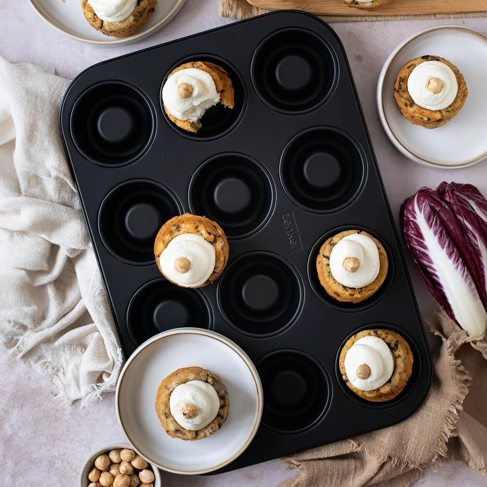 Zestaw Zenker Cup-Cake-Backblech 12Er – Premium Antihaftbeschichtung, Für Perfekte Cupcakes, 385X265X30Mm, Hitzebeständig Bis 230°C Formy i blachy do pieczenia Naty Shop